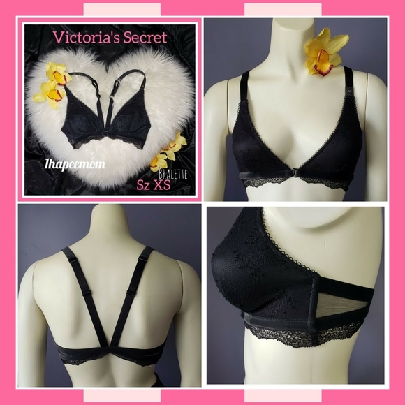 Pink Victoria's Secret Bra Bralette Racerback Lace - Picture 1 of 8